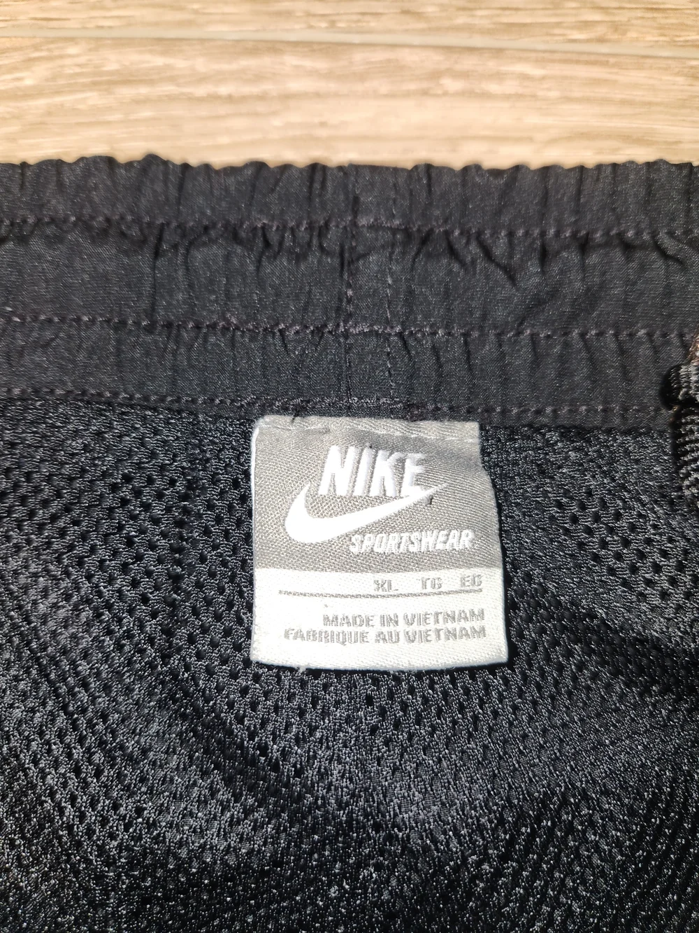 Vintage Y2K Nike Gray Tag Black Track Pants Mens Size Xtra L Like New Condition